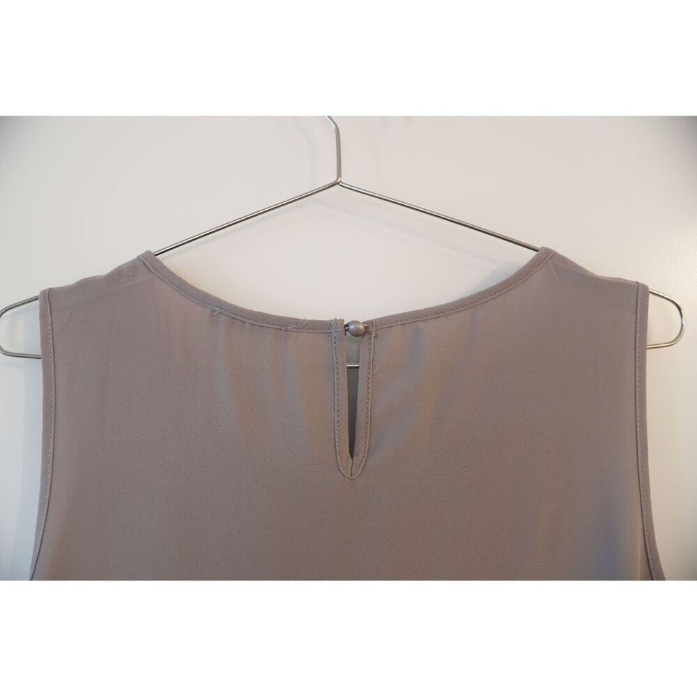 Sleeveless Chiffon Blouse L Grey - Picture 3 of 3